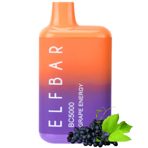 Elf Bar 5000 Grape Energy e-juice 20mg/ml disposable vape