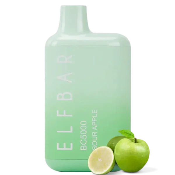 Elf Bar 5000 Sour Apple 20mg/ml disposable vape in dubai