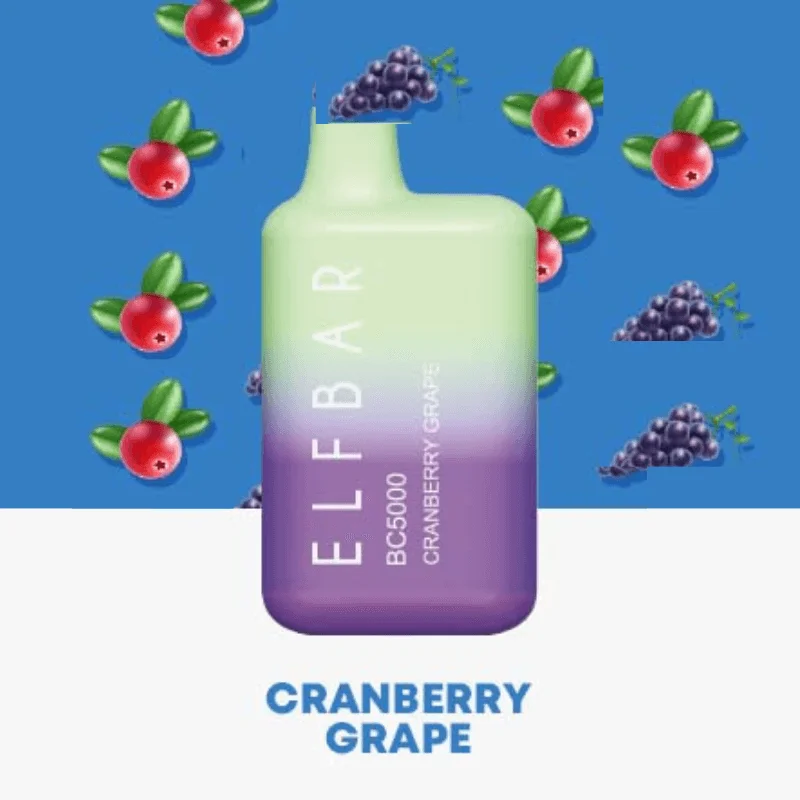 Flavor - Cranberry Grape Elf bar 5000 puffs disposable vape