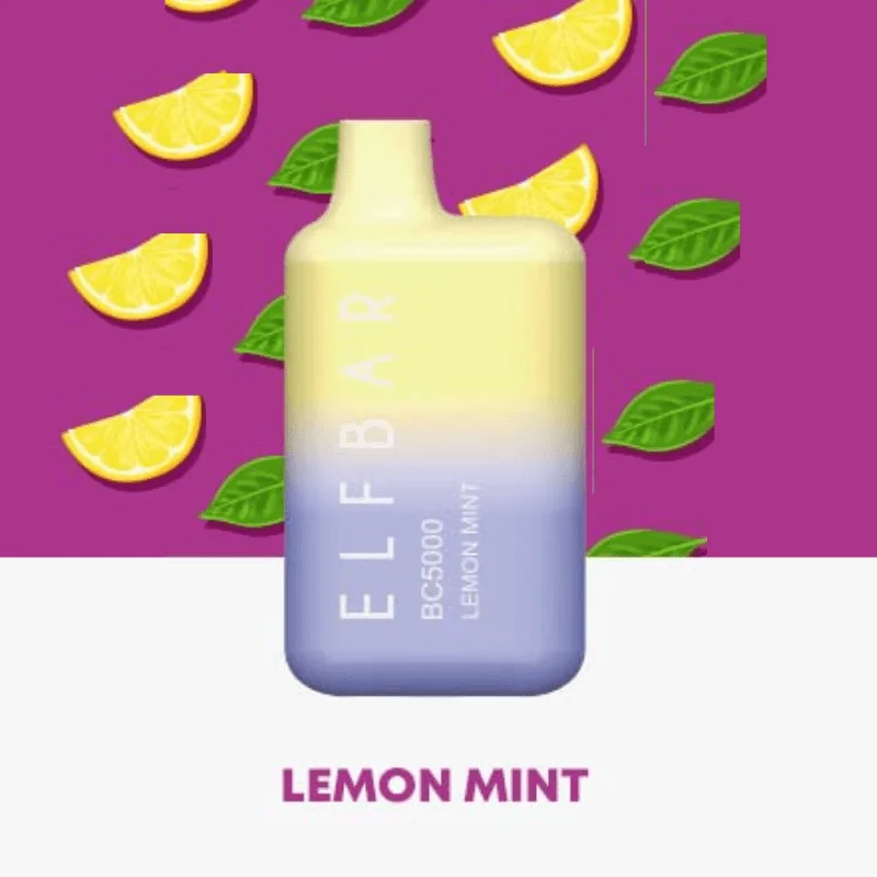 Flavor - lemon mint Elf bar 5000 puffs disposable vape