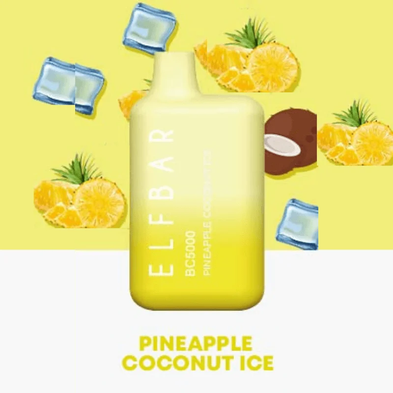 Flavor - Pineapple coconut ice Elf bar 5000 puffs disposable vape