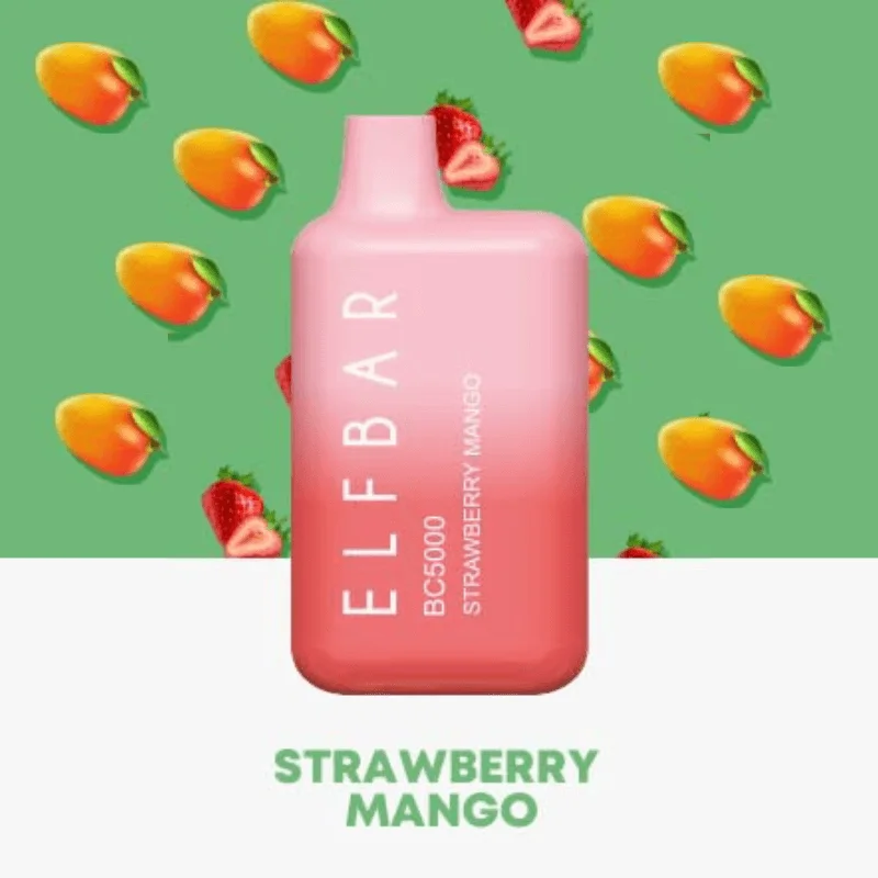 Flavor - Strawberry Mango Elf bar 5000 puffs disposable vape