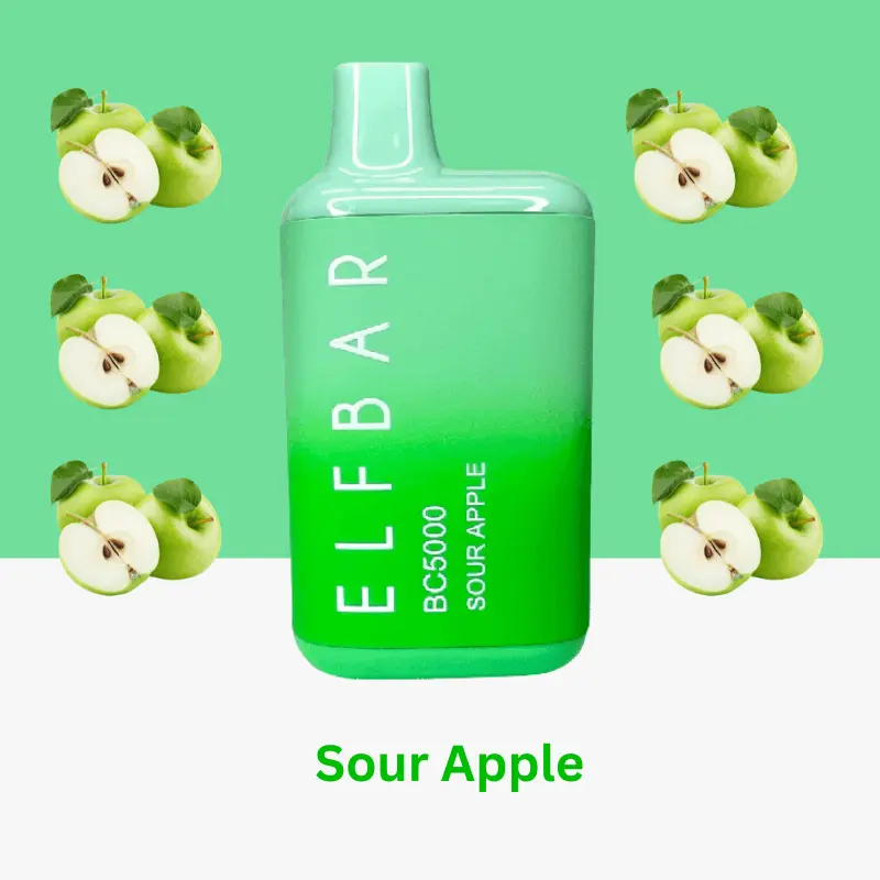 Flavor - Sour Apple elf bar 5000 puffs disposable vape