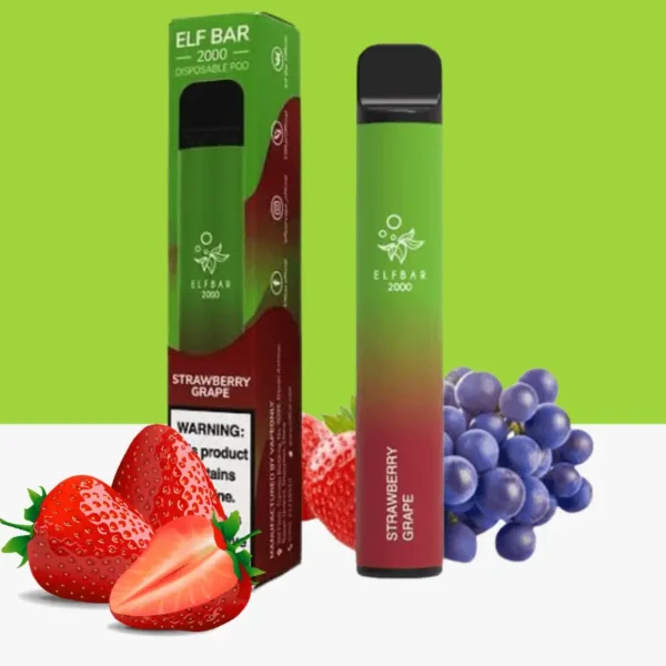 Strawberry Grape Elf Bar 2600 Puffs Disposable Vape