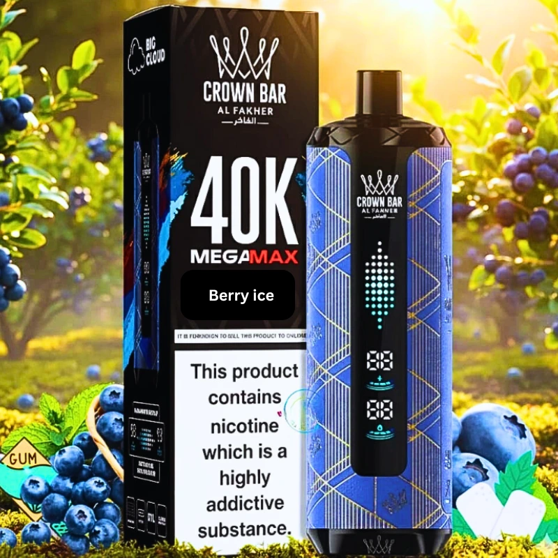 Al Fakher Crown Bar Berry ice Mega Max 40000 Puffs Disposable Vape in UAE