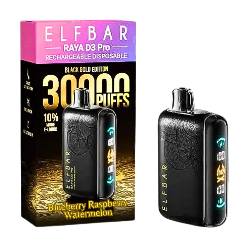 Elfbar Raya D3 Pro 30000 Puffs Disposable Vape Blueberry Raspberry Watermelon