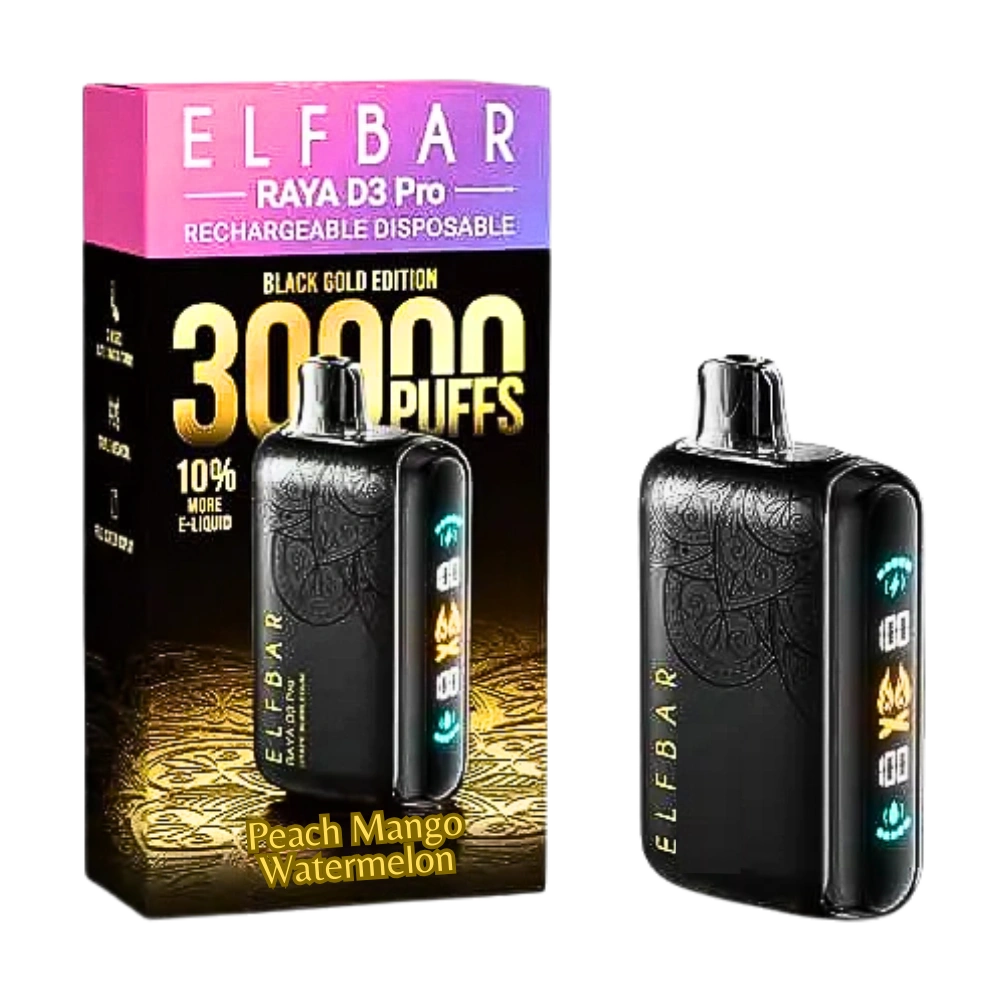 Elfbar Raya D3 Pro 30000 Puffs Disposable Vape Peach Mango Watermelon
