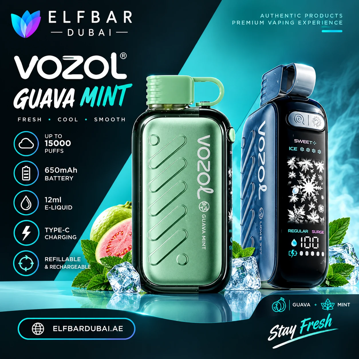Vozol Gear Ice & Sweet 50000 Puffs Disposable Vape