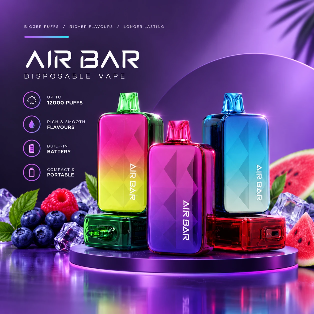 Air Bar Diamond Box 20000 Puffs Disposable Vape in Dubai UAE