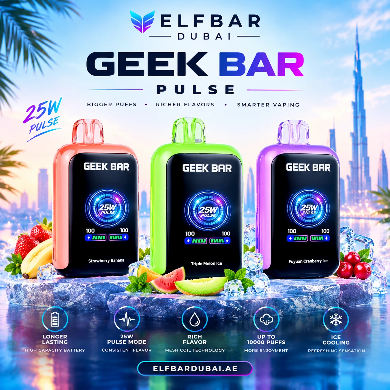 Geek Bar Watt 23000 Puffs disposable vape in Dubai UAE