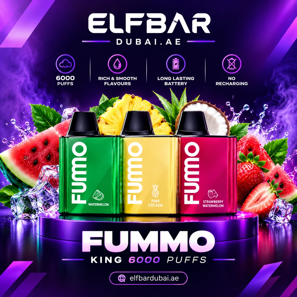 Fummo King 6000 Puffs Disposable Vape in Dubai UAE