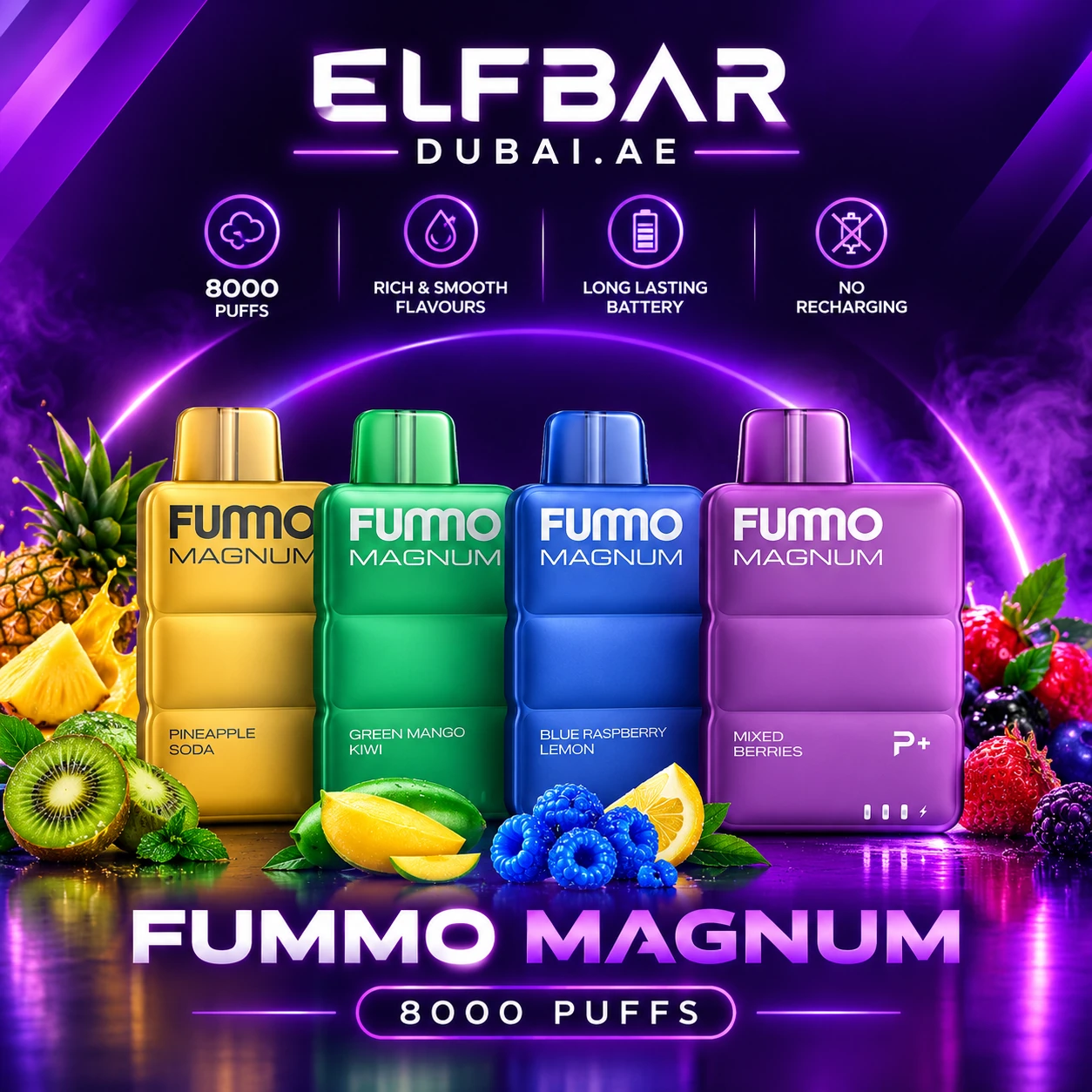 Fummo Magnum 8000 Puffs Disposable Vape in Dubai UAE