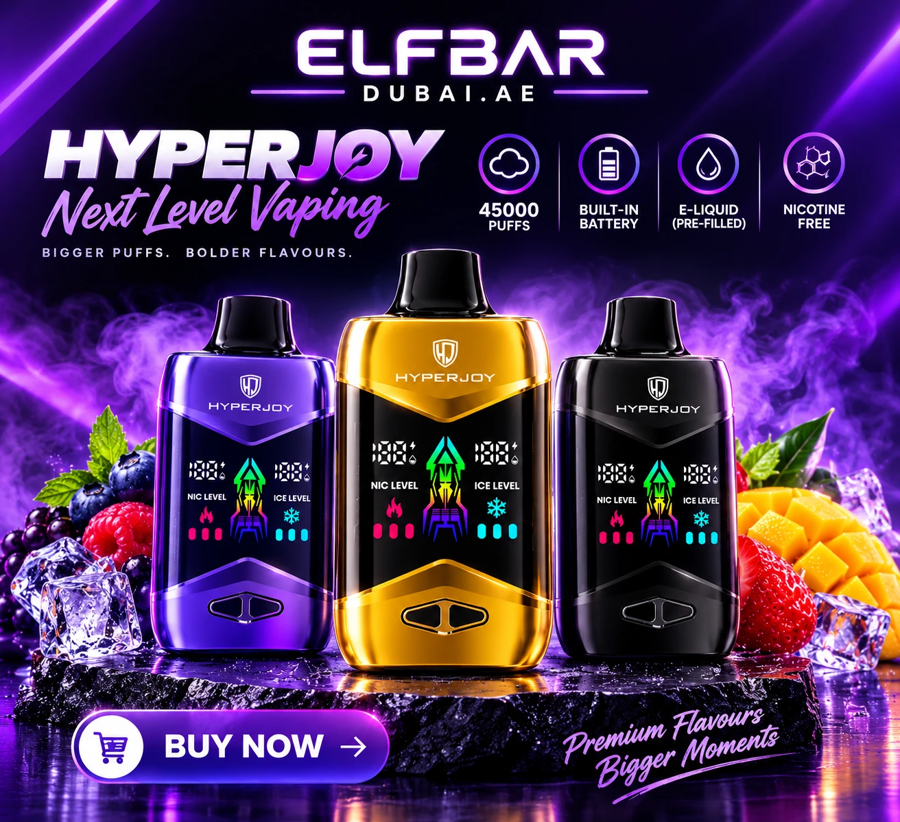 Hyperjoy 45000 Puffs disposable vape in Dubai UAE