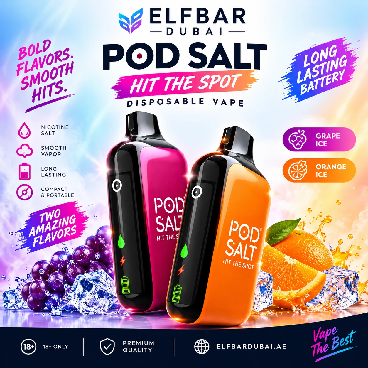Pod Salt 35000 Puffs disposable vape in Dubai UAE